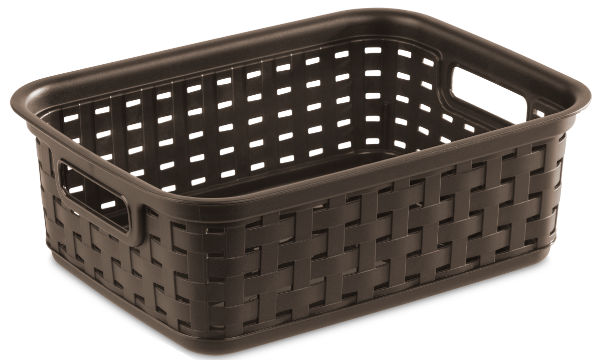 Sterilite Shop - Basket-short Weave 11x 8.75 X4 Espresso