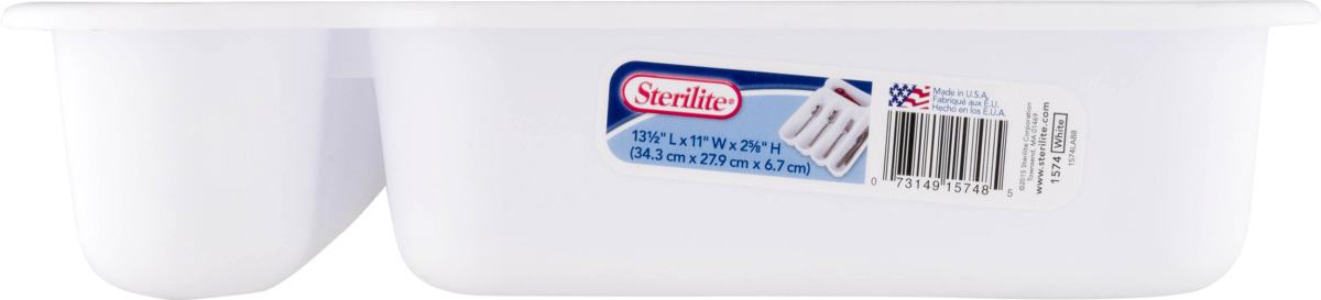 Sterilite 5 Compartment Cutlery Tray White
