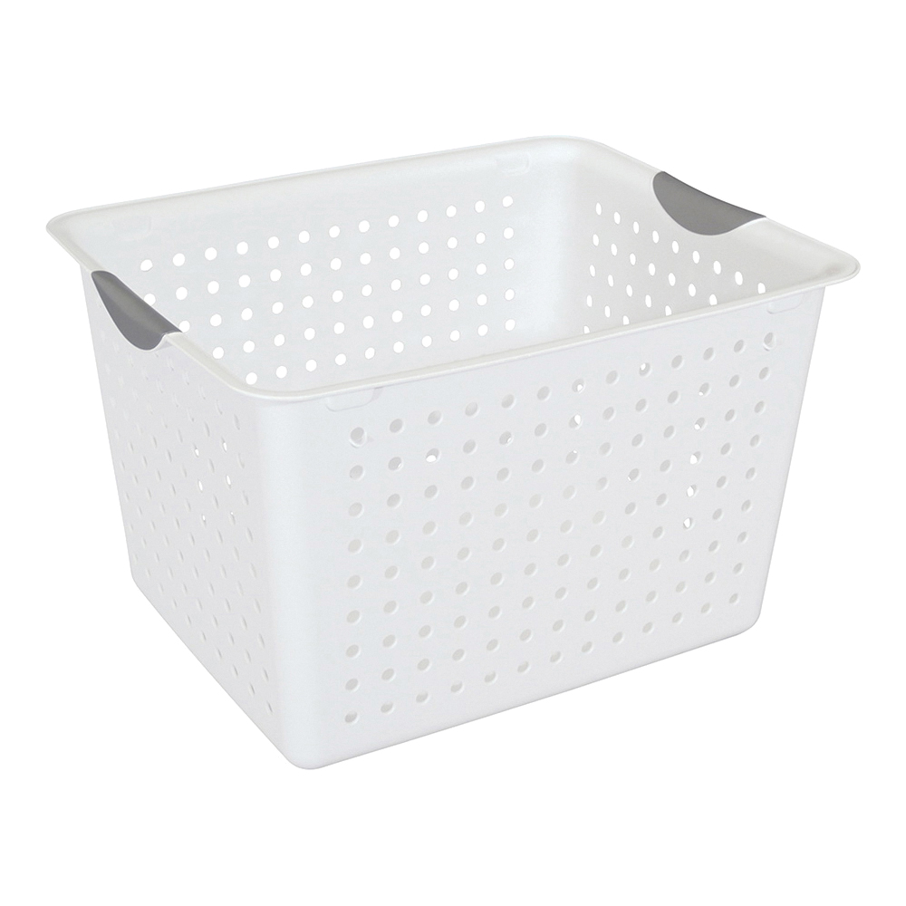 Sterilite Deep Ultra(TM) Storage Basket White 16inX13.125inX10in