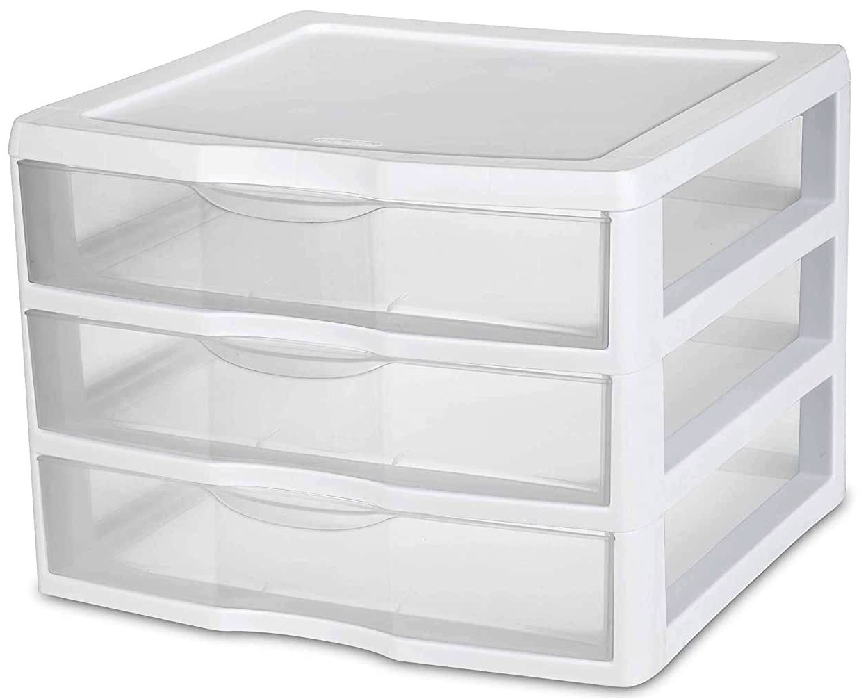 Sterilite 20938003 Organizer 3 Drawer White Wide (Case Of 3)