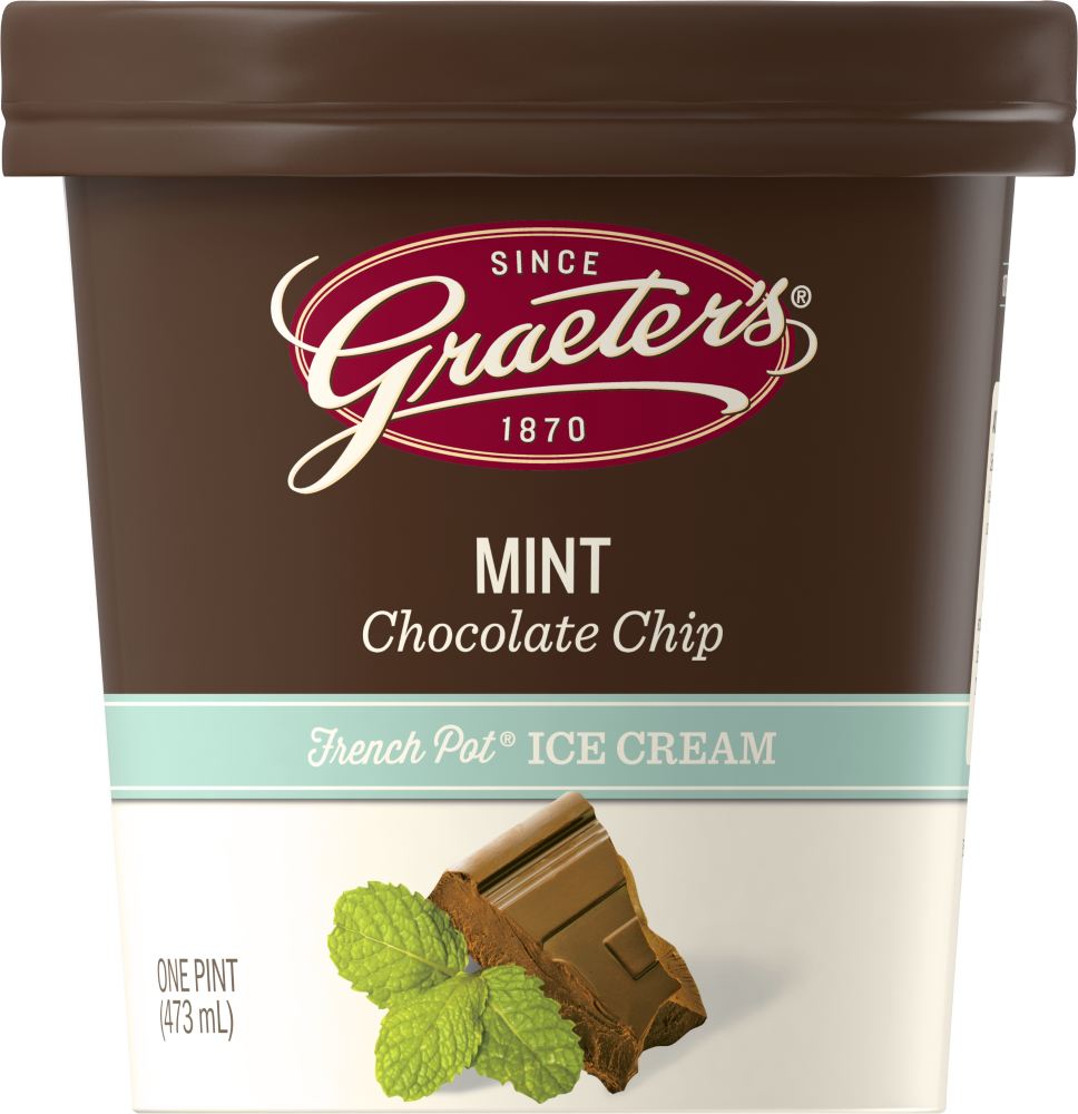 Graeter's French Pot Mint Chocolate Chip Ice Cream 1 Pt