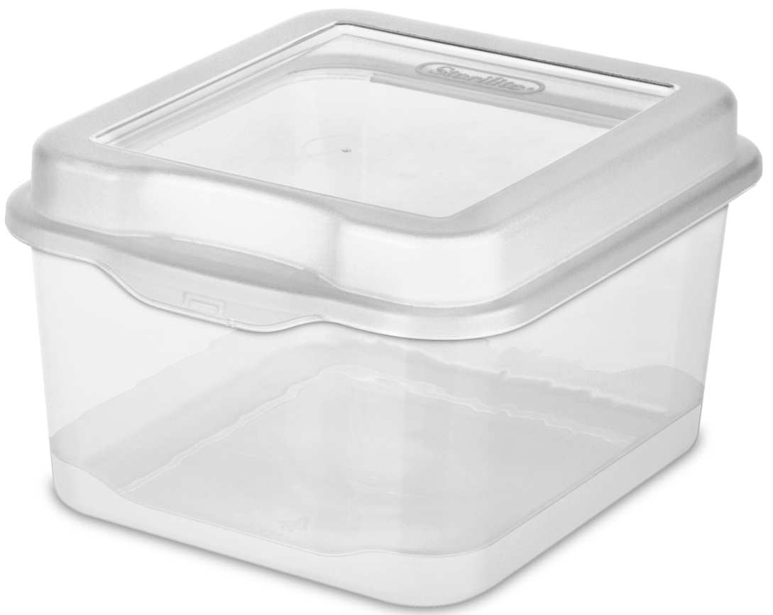 Sterilite Flip Tops Container, Clear