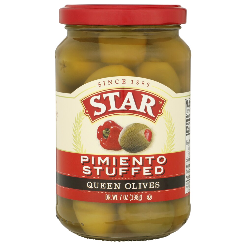 Star Spanish Olives, Queens, Stuffed With Minced Pimiento
