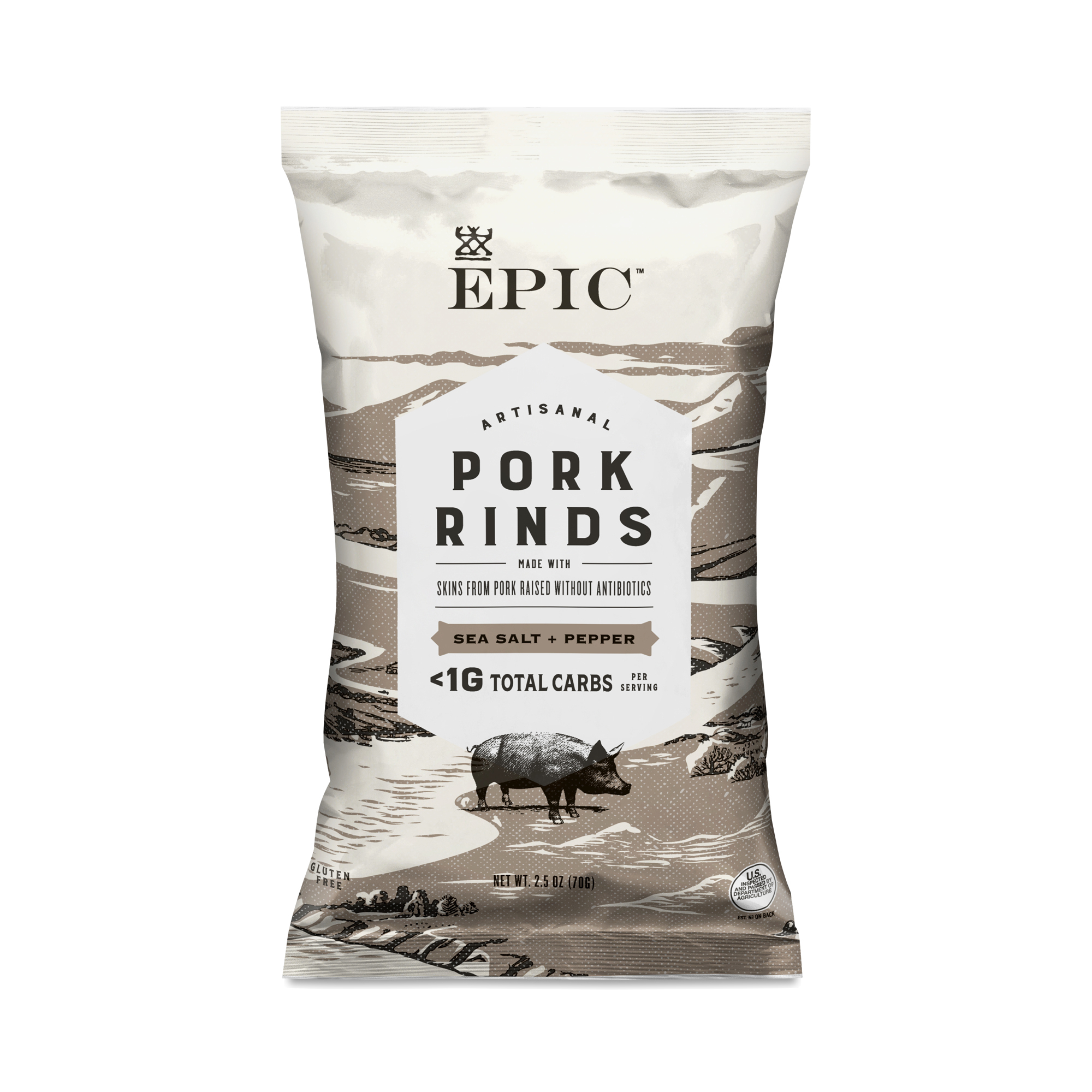 Epic Pork Rinds, Sea Salt + Pepper 2.5 Oz