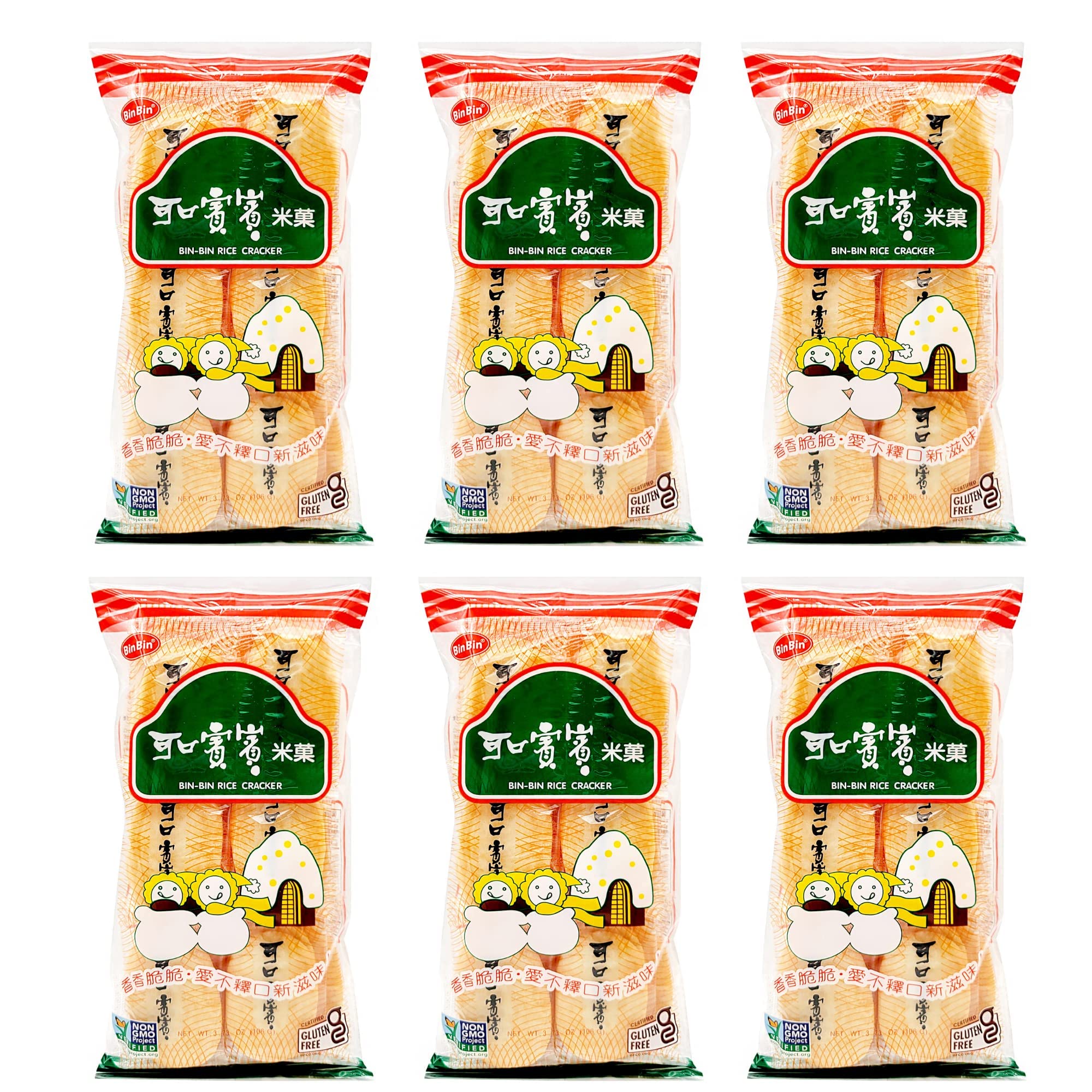 Bin Bin Rice Cracker 3.73 Oz X6pk