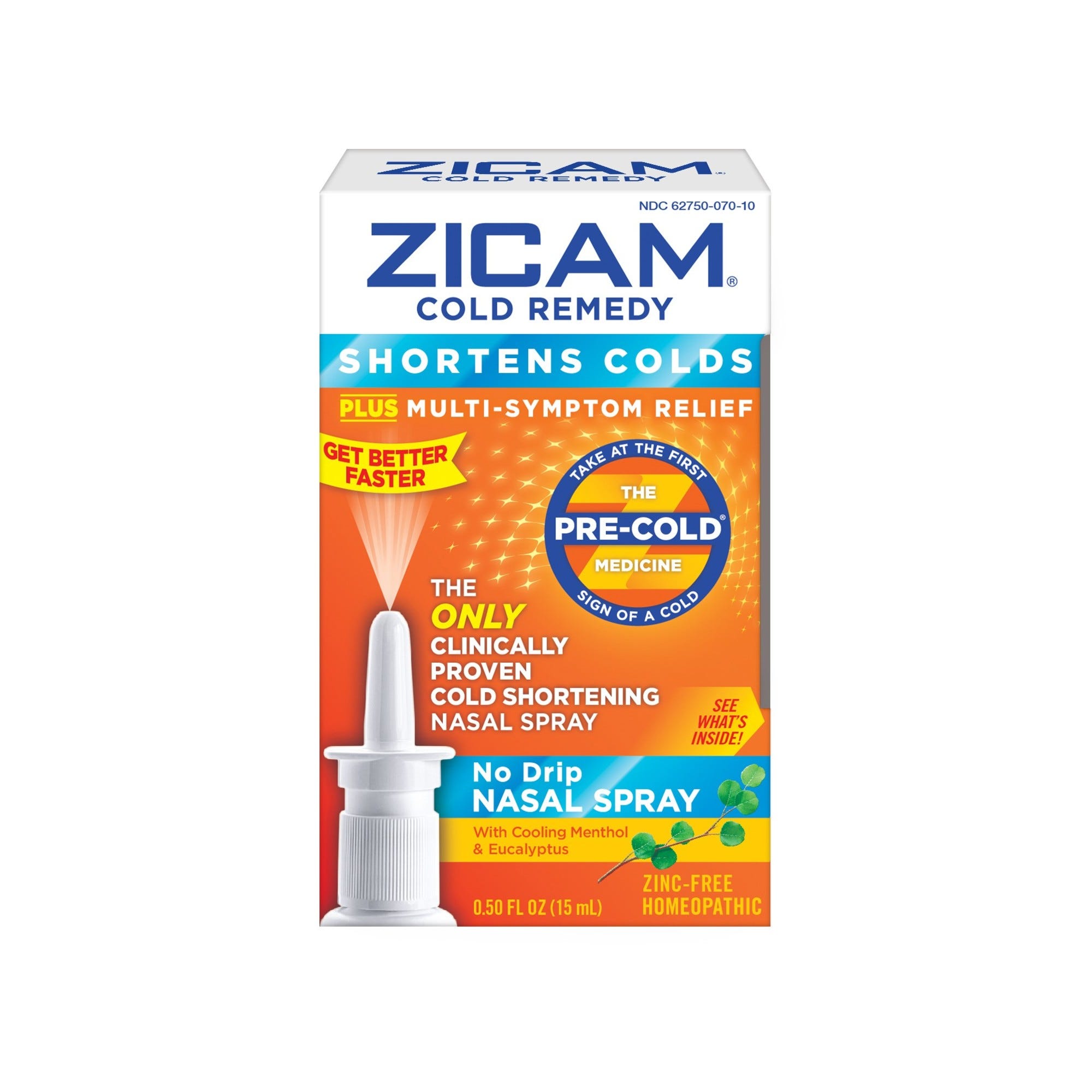 Zicam Cold Remedy, No Drip Nasal Spray, 0.50 Fl Oz (15 Ml)