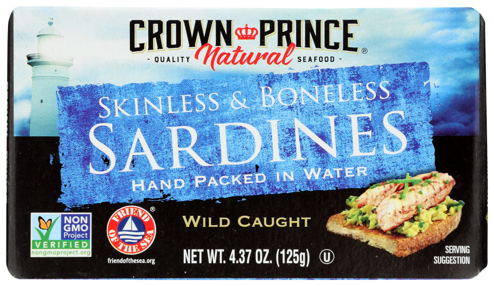 Crown Prince Skinless & Boneless Sardines 4.37 Oz