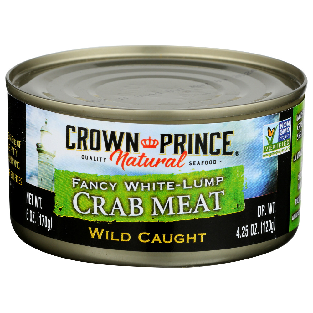 Crown Prince Natural Fancy White Lump Crab Meat - Case Of 12