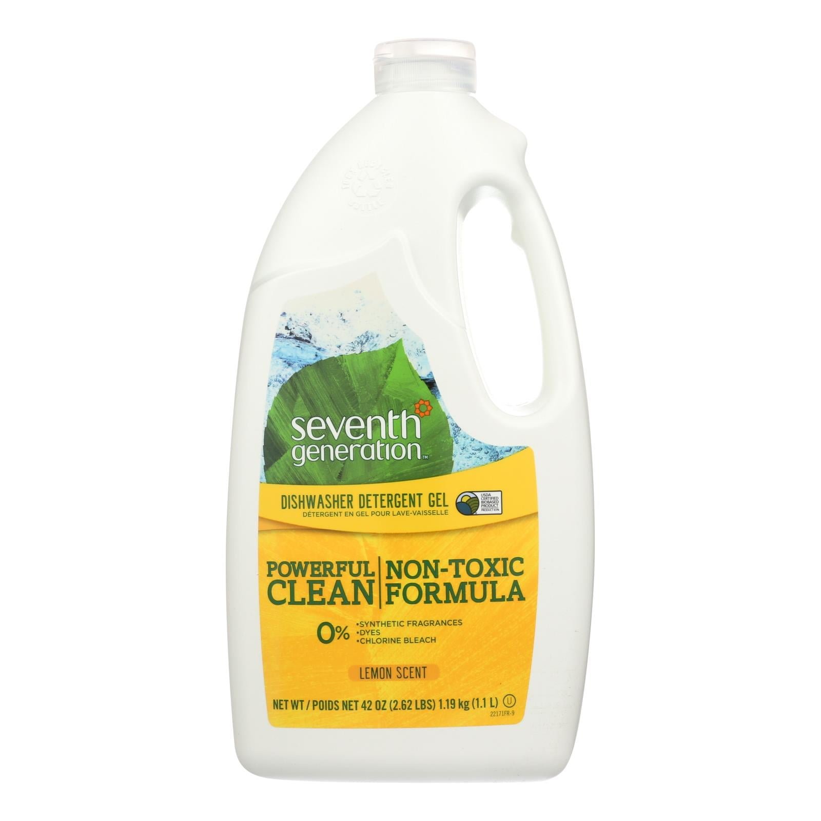 Seventh Generation Lemon Scent Automatic Dishwasher Detergent Gel, 1.47 Liter -- 6 Per Case