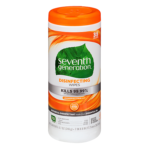 Seventh Generation Wipes, Disinfecting, Lemongrass Citrus Scent