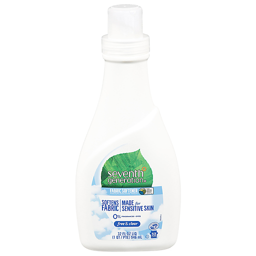 Seventh Generation Natural Liquid Fabric Softener, Free And Clear, 42 Loads, 32 Oz Bottle