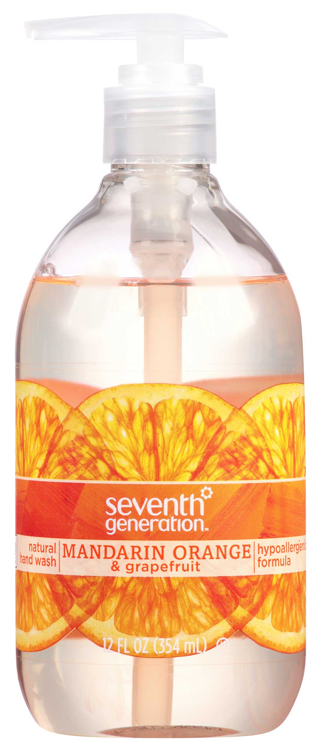 Seventh Generation Hand Wash, Natural, Mandarin Orange & Grapefruit Scent 12 Oz
