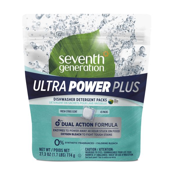 Seventh Generation Ultra Power Plus Dishwasher Detergent Packs – 43ct/27.3oz