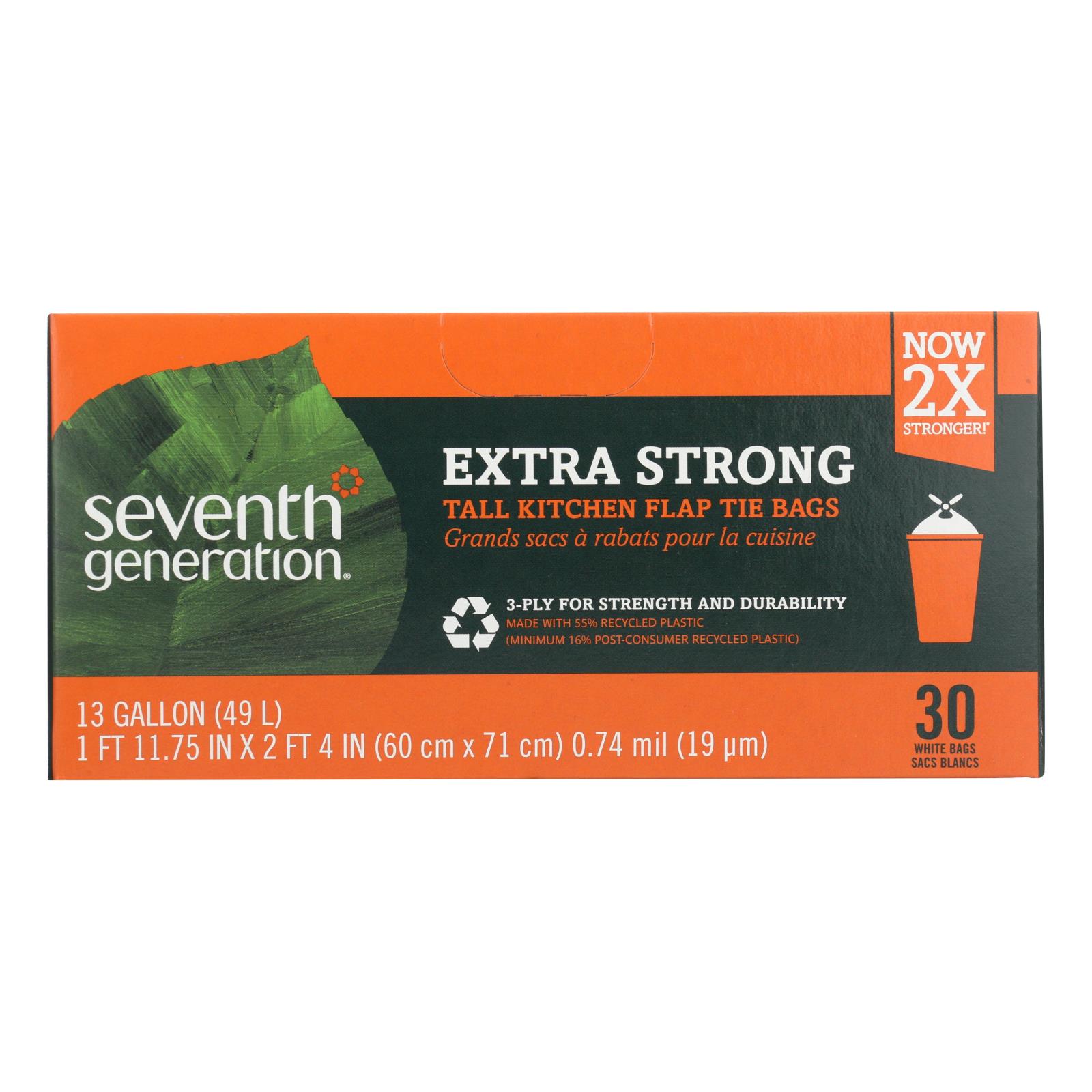 Seventh Generation Extra Strong Tall Kitchen Trash Bags 13 Gallon