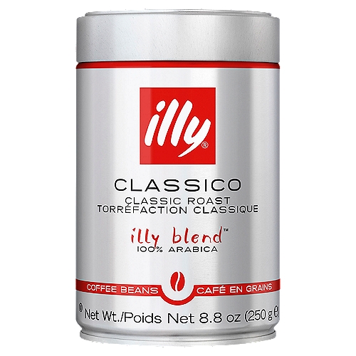 Illy Beans, Classic Roast, 100% Araboca Whole Bean Coffee Medium Roast - 8.8 Fl