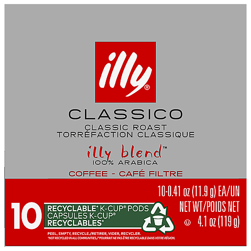 Illy Classico Medium Roast Coffee Keurig K-Cup Pods 10ct