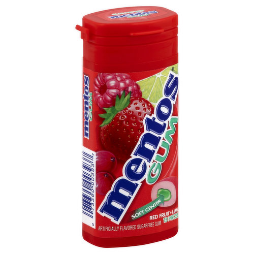 Mentos Sugarfree Gum Red Fruit Lime