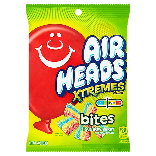 AirHeads Xtremes Rainbow Berry Candy Bites 4.2 Oz