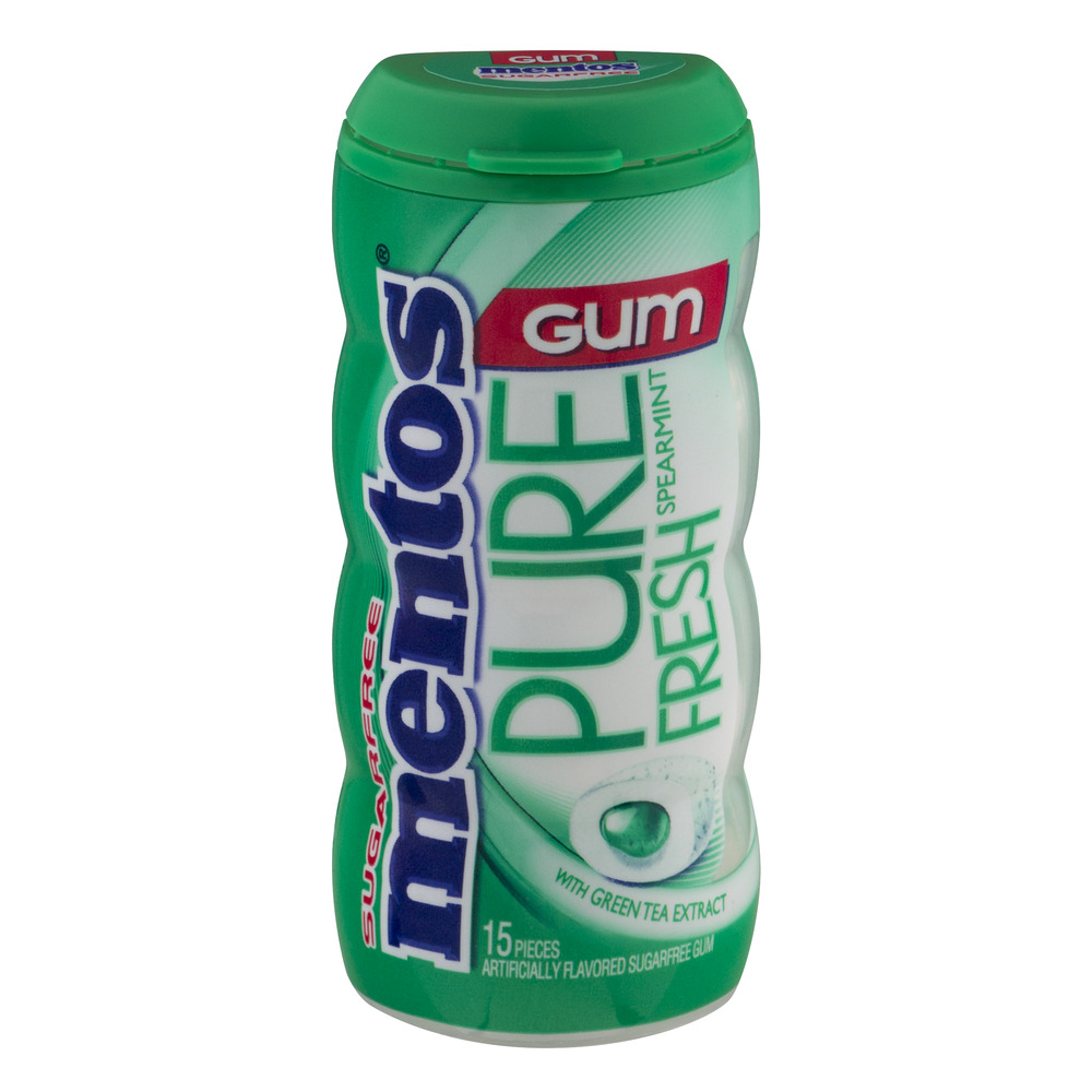 Mentos Pure Fresh Gum, Spearmint, With Green Tea Extract