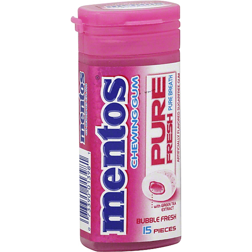 Mentos Gum, Chewing, Sugarfree, Bubble Fresh