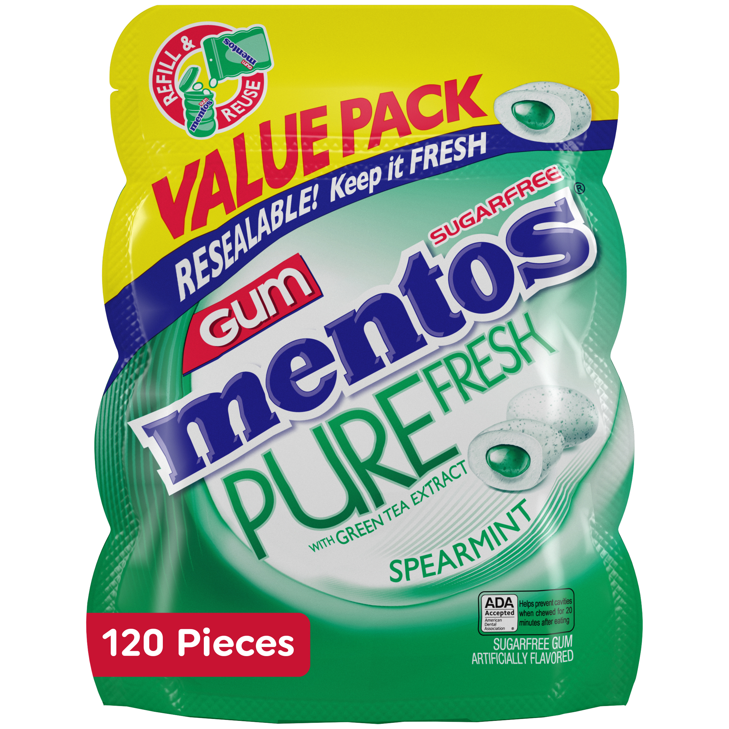 Mentos Sugar Free Gum Pure Fresh Spearmint