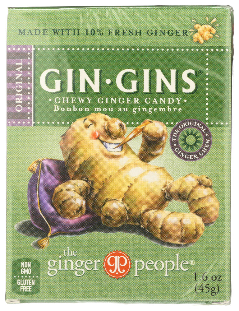 Ginger People Gin Gins Original Chewy 12 Candy Travel Pack (unidad)