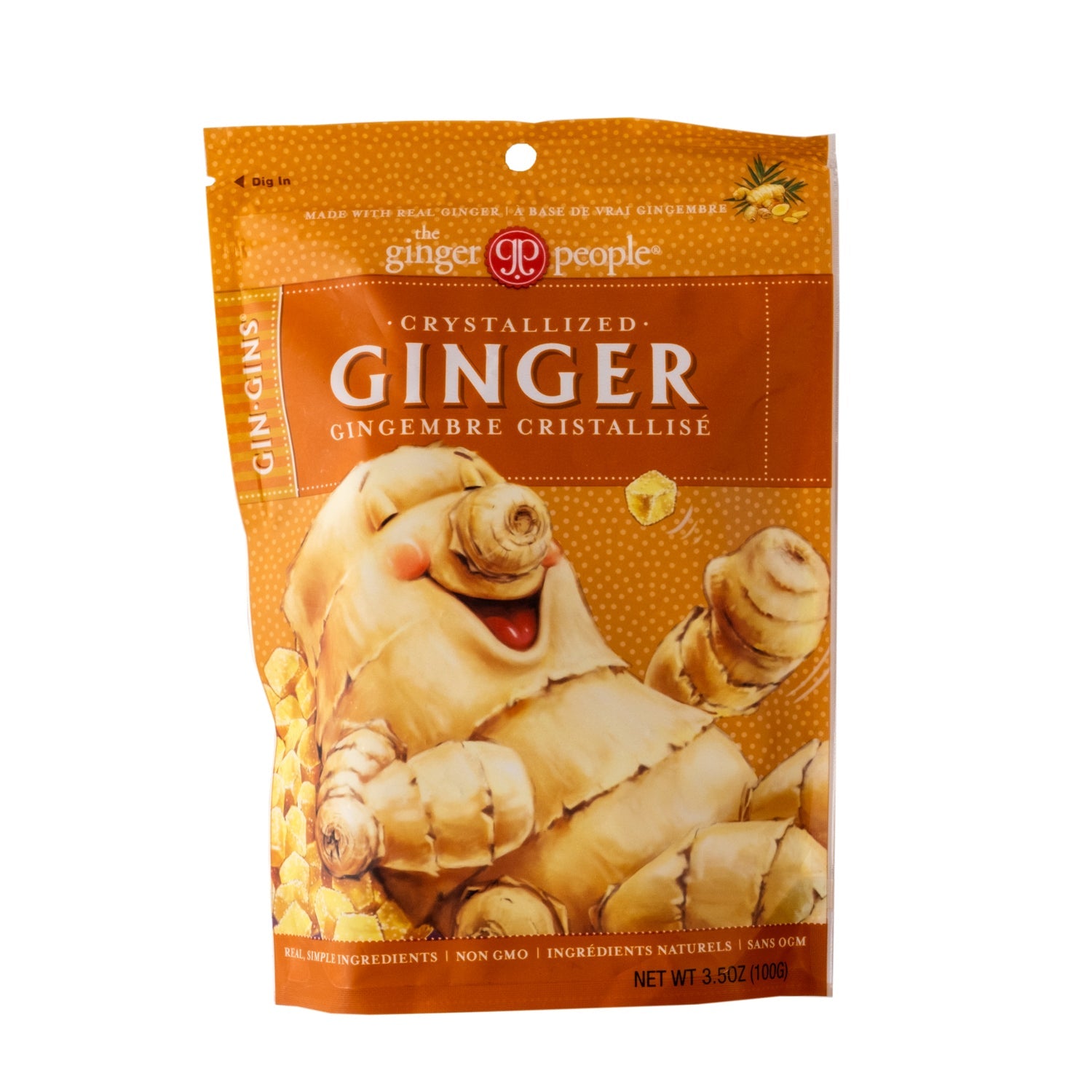 The Ginger People Gin Gins Crystallized Candy 3 5oz Bag
