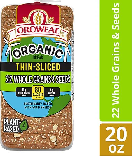 Oroweat Organic Thin Sliced 22 Grains And Seeds Bread - 20 Oz