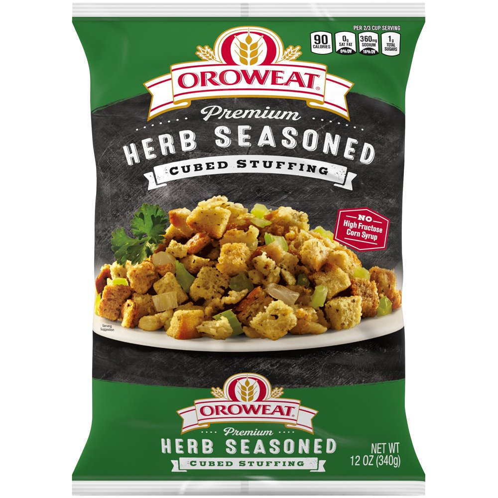 Oroweat Stuffing Herb Seasoned Cubed 12 Oz