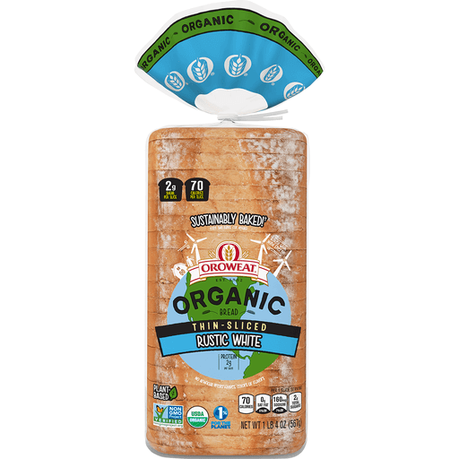 Oroweat Organic Thin Sliced Rustic White Bread 20 Oz