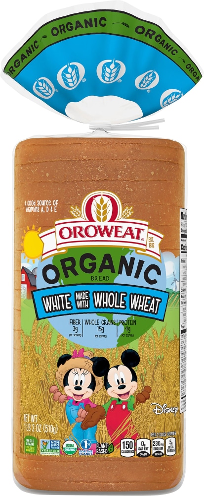 Oroweat Organic White Made With Whole Wheat Bread