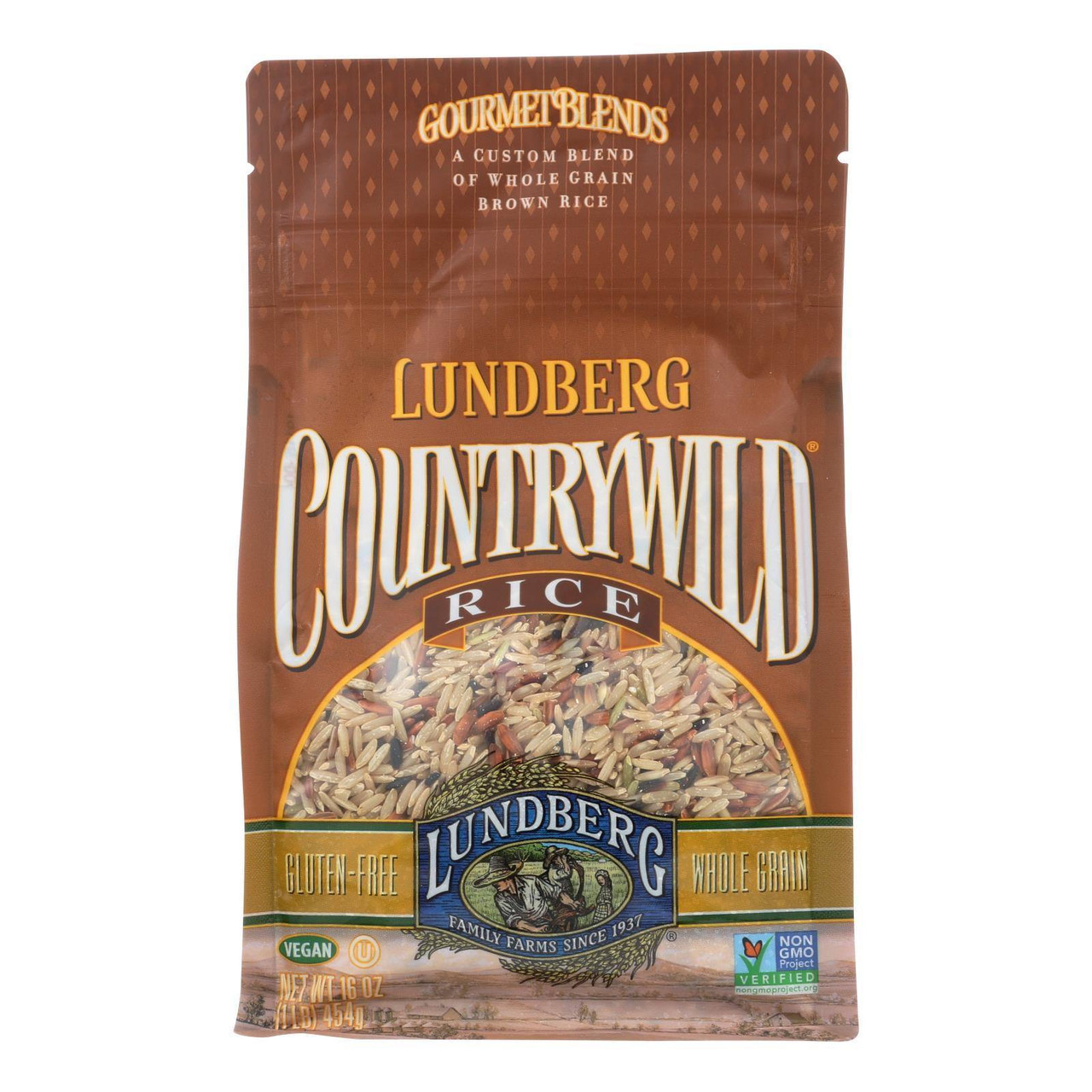 Lundberg Family Farms Country Wild Gourmet Blend Brown Rice - Case Of 6 - 1 Lb