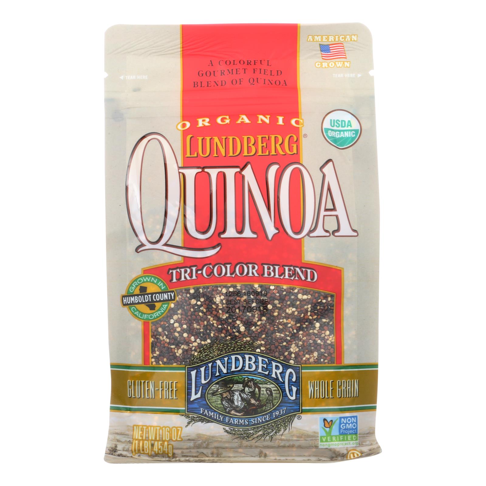 Lundberg Family Farms Organic Tri-Color Blend Quinoa, 1 Lb