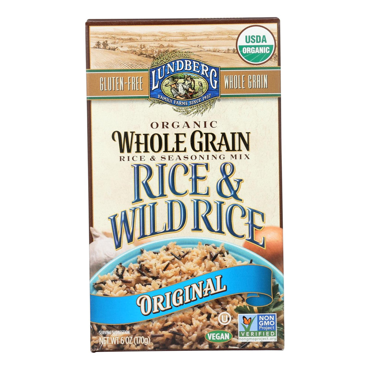 Lundberg Family Farms Whole Grain & Wild Rice, Organic, Original 6 Oz