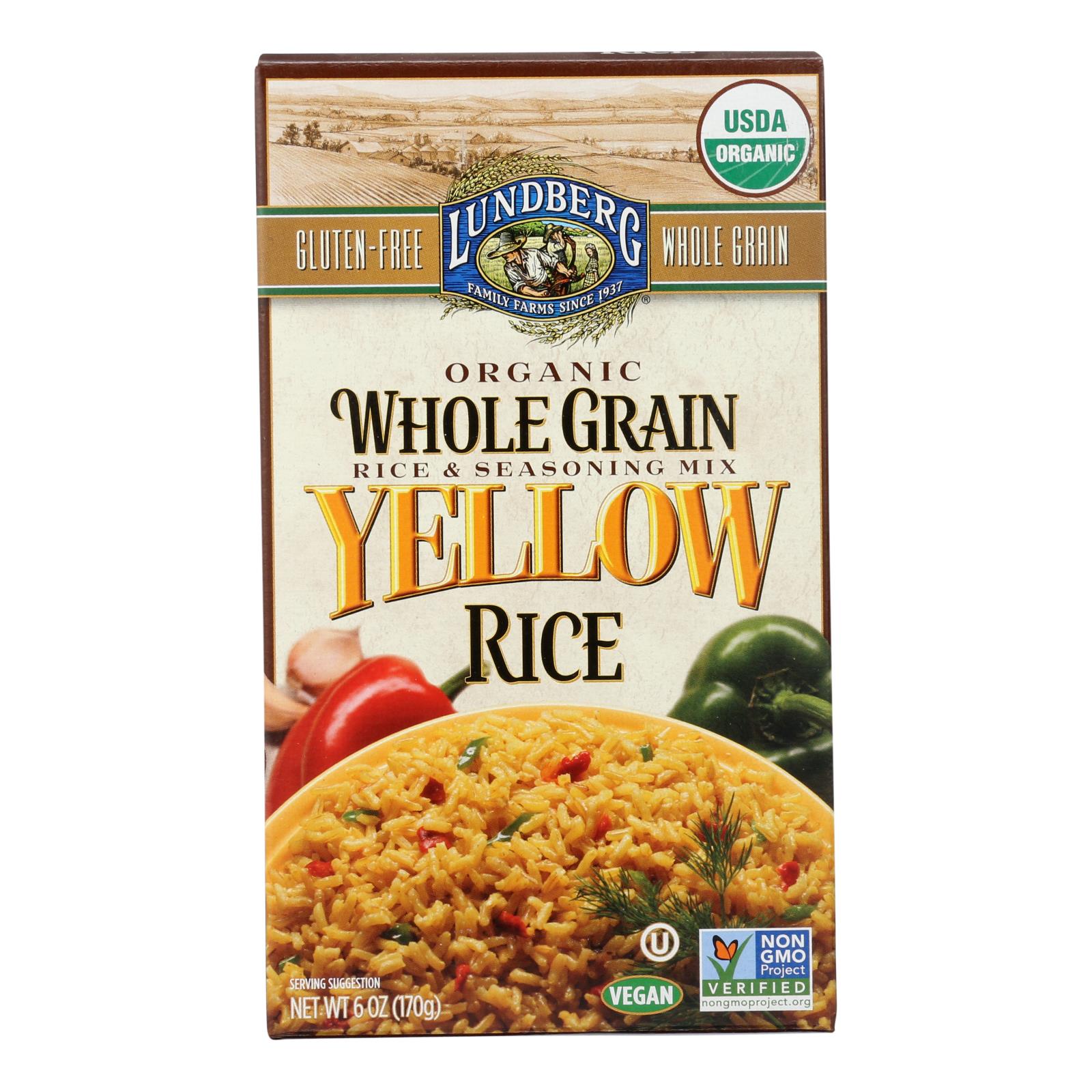 Lundberg Family Farms Organic Whole Grain Yellow Rice & Seasoning Mix