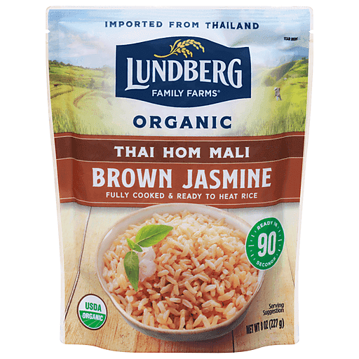 Lundberg Family Farms Organic Brown Jasmine Thai Hom Mali Rice, 8 Oz