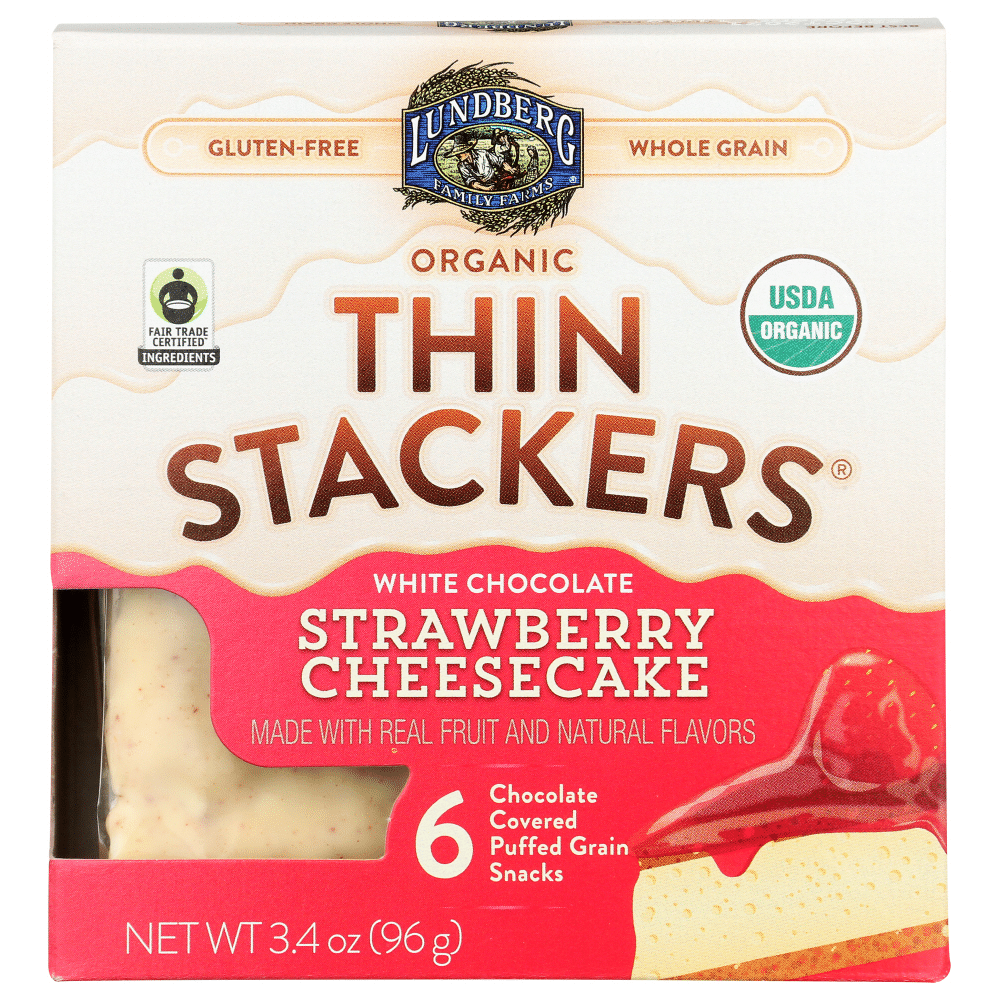 Lundberg Organic, White Chocolate Strawberry Cheesecake - 3.4 Oz