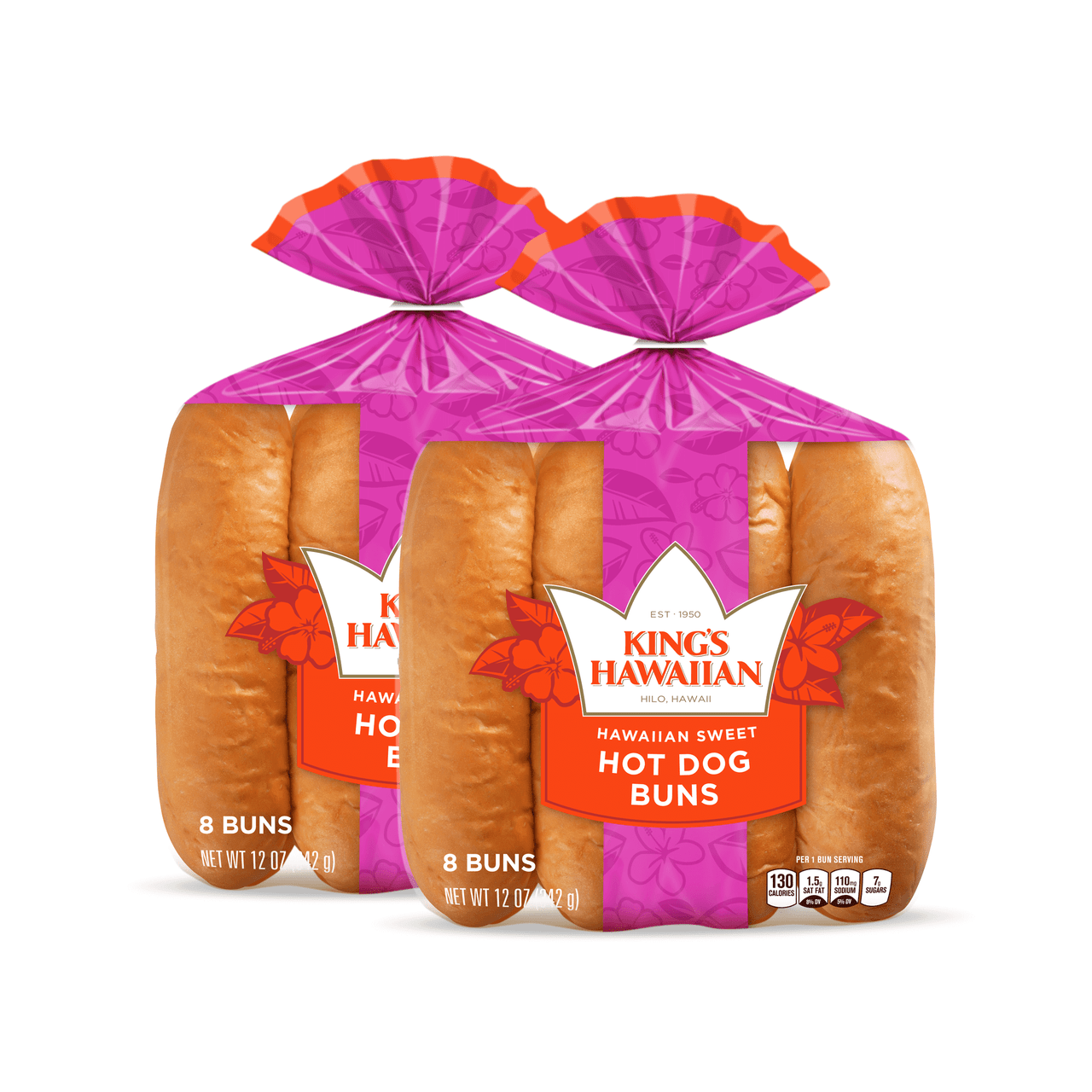King's Hawaiian Original Sweet Hot Dog Buns 8PK