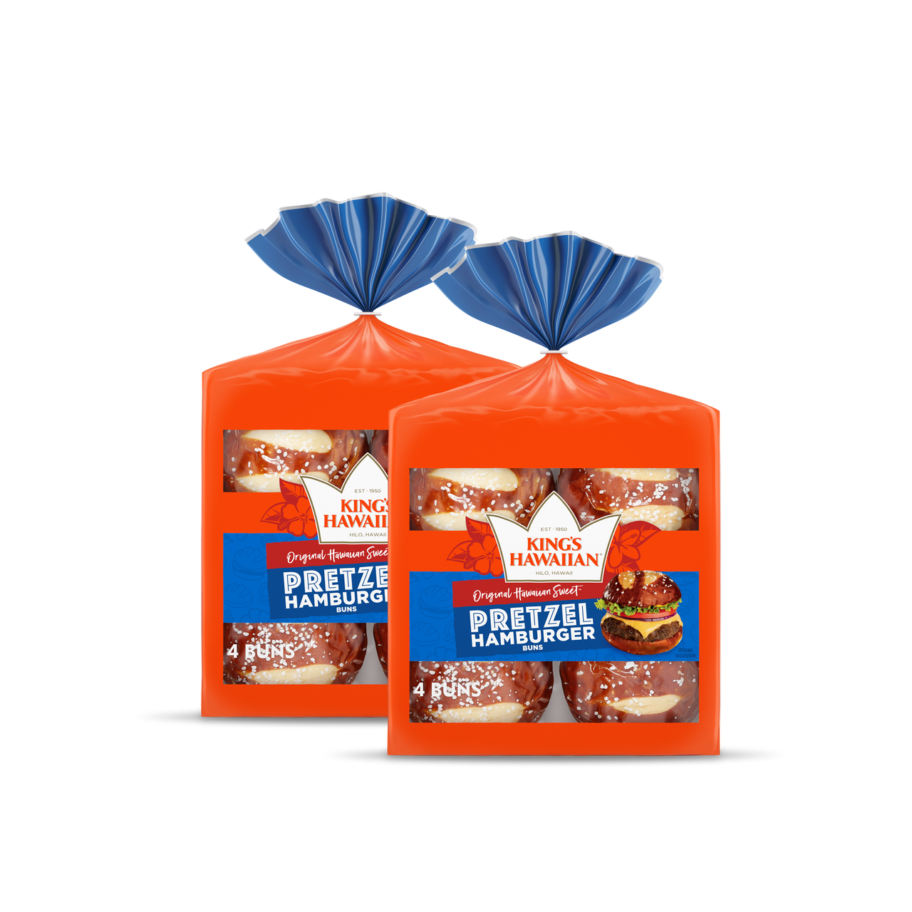 King's Hawaiian Hamburger Buns, Pretzel, Original Sweet