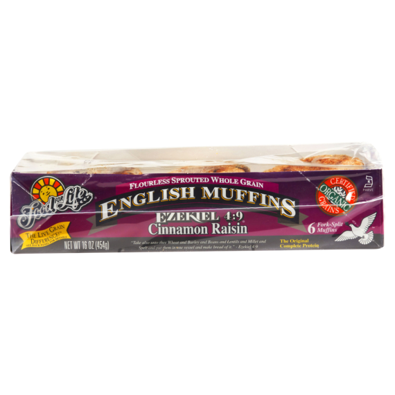 9 Muffin Cin Rai Food For Life English Ezekiel Cinnamon Raisin, 16oz