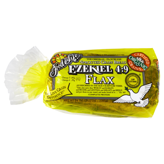 Ezekiel Bread Flax Sprouted Whole Grain, Each