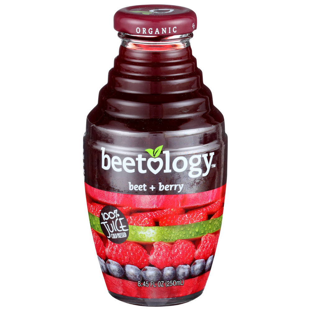 Beetology 100% Juice, Cold Pressed, Organic, Beet + Berry