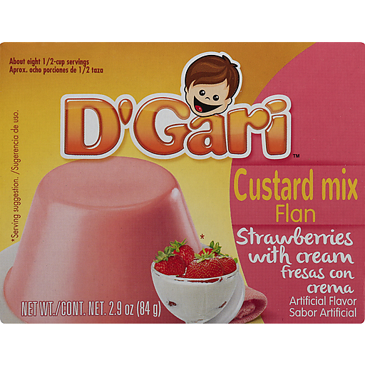 D'Gari Custard Mix, Strawberries With Cream