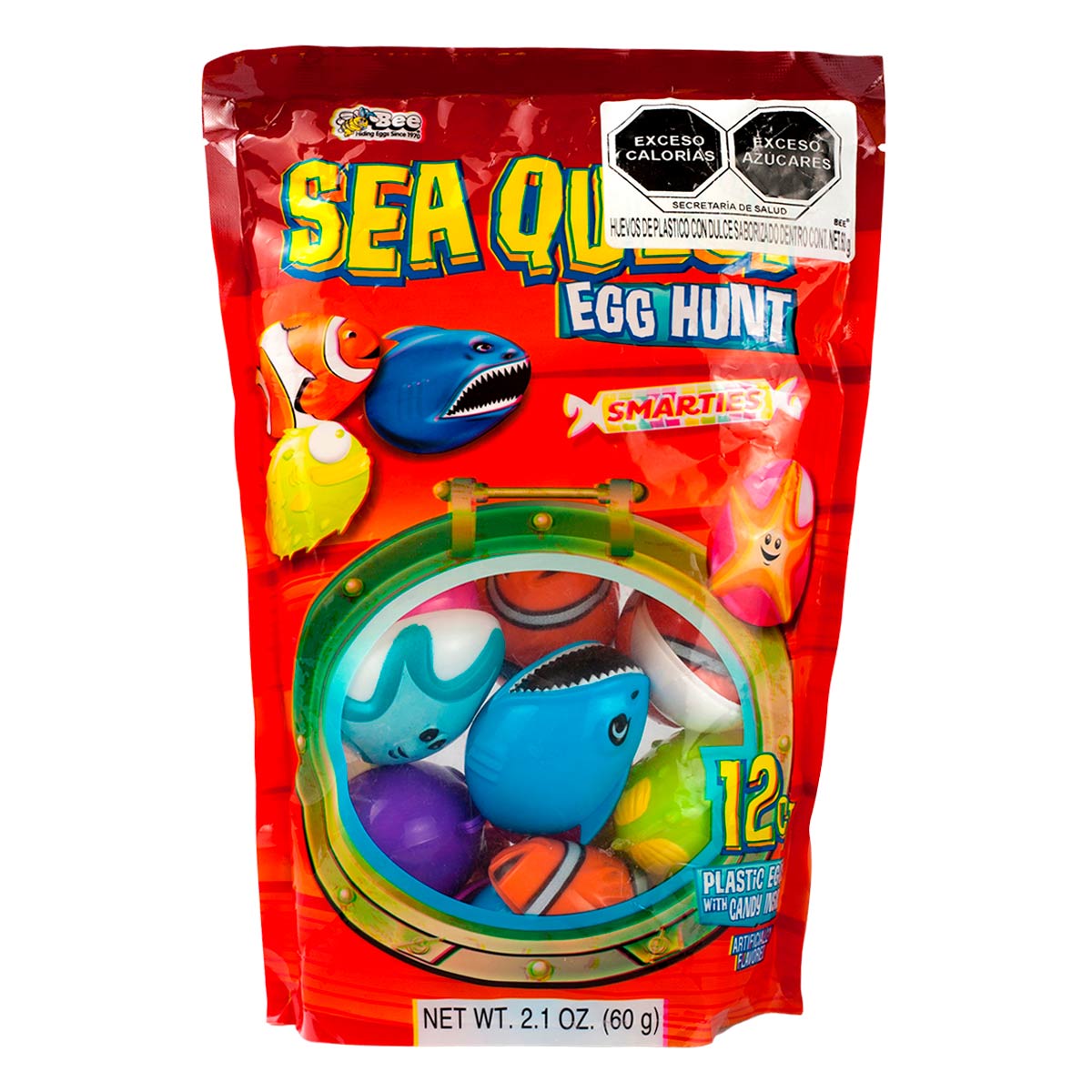 Bee Plastic Eggs, With Candy Inside, Sea Quest