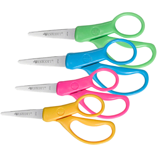 Westcott For Kids Scissors, 5" Pointed, Assorted Colors