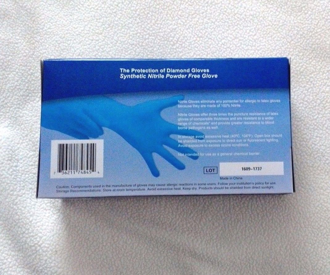 Diamond Gloves Powder Free Soft Nitrile Size L 100 Pieces Advance IF40 3.8