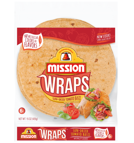 Mission Sun Dried Tomato Basil Wraps, 15 Oz