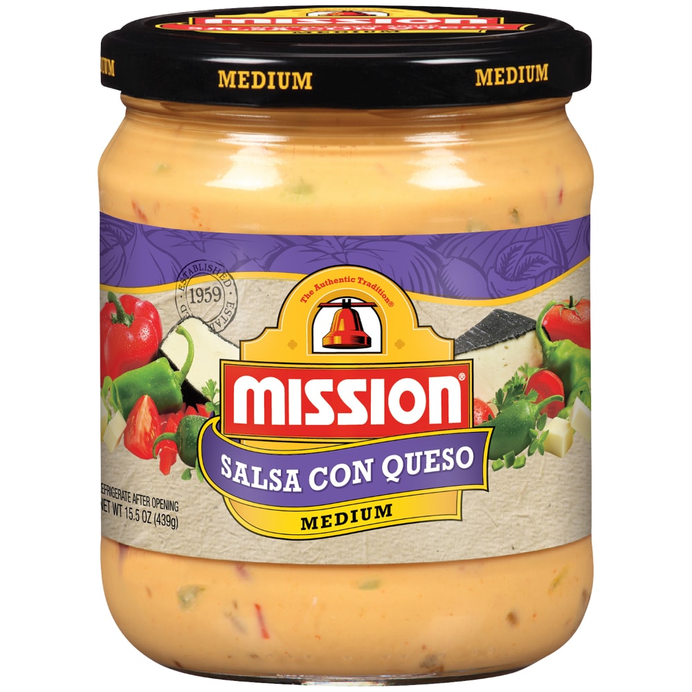 Mission Medium Salsa Con Queso 15.5 Oz. Jar
