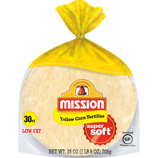 Mission Tortillas, Low Fat, Yellow Corn, Super Soft