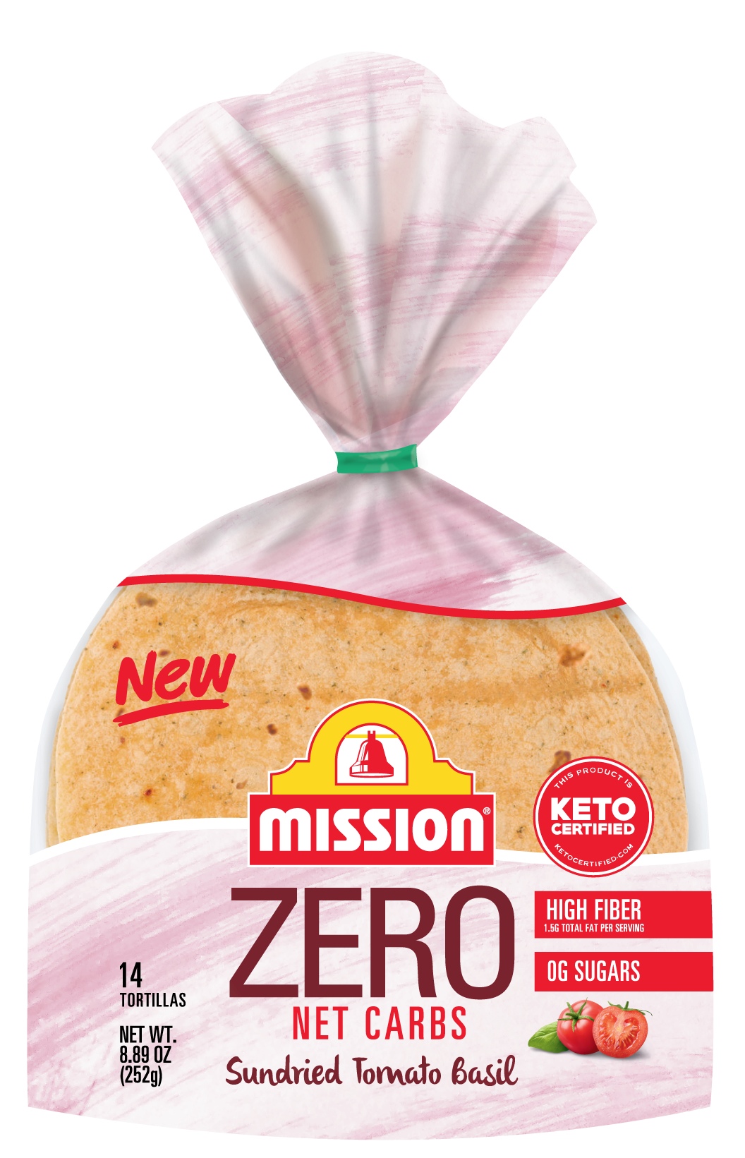 Mission Zero Net Carb Sundried Tomato Basil - 14ct / 8.48oz